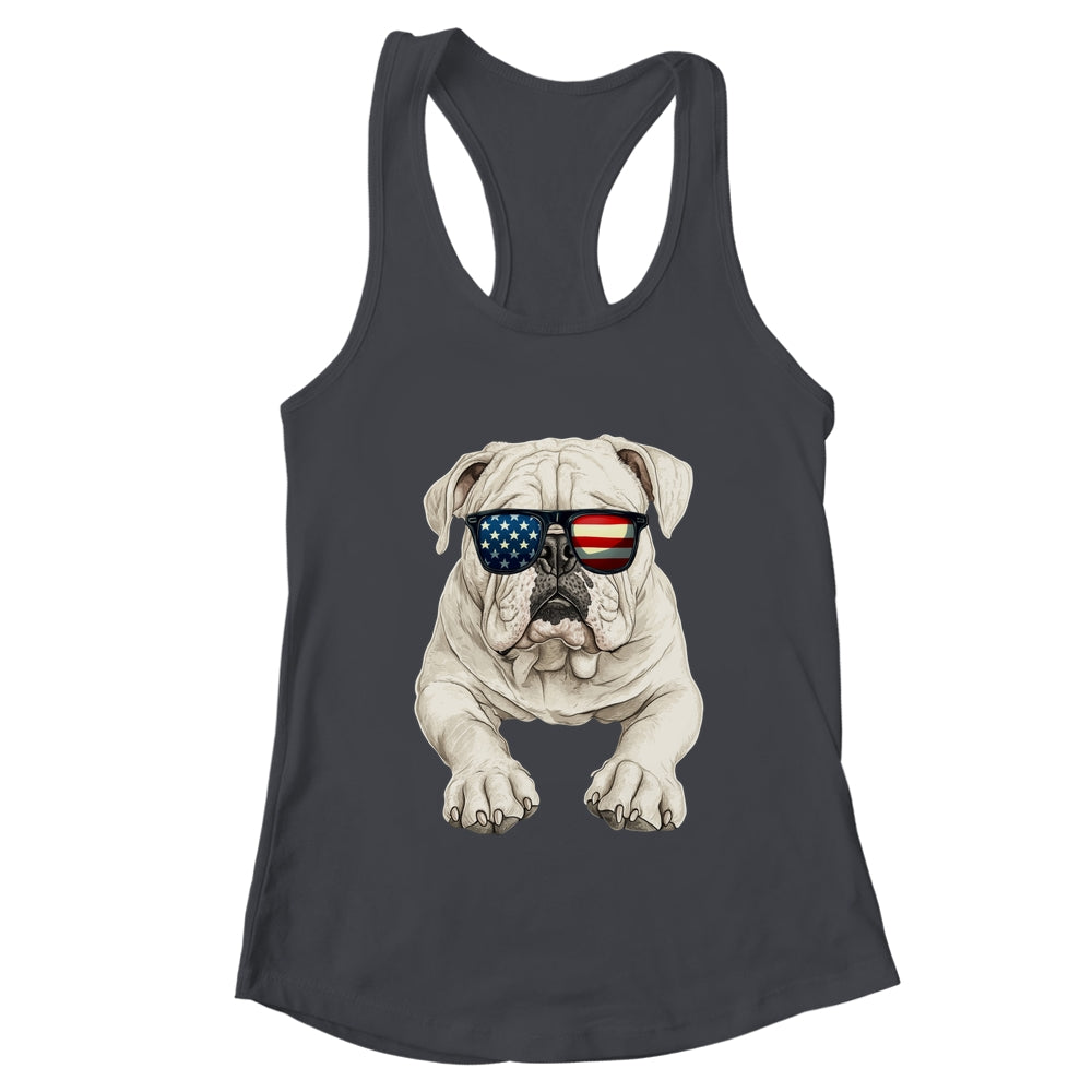 Patriotic Bulldog Dog USA Flag 4th Of July Shirt & Tank Top | teecentury