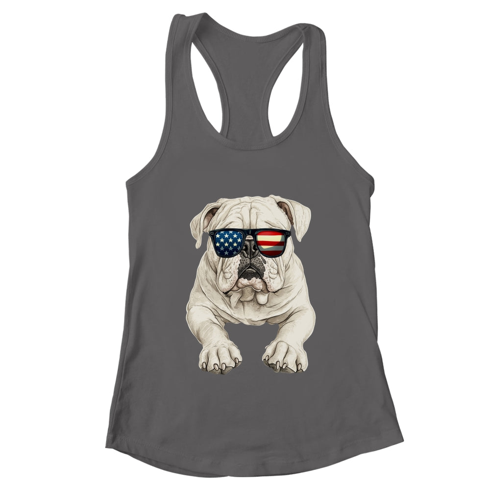 Patriotic Bulldog Dog USA Flag 4th Of July Shirt & Tank Top | teecentury