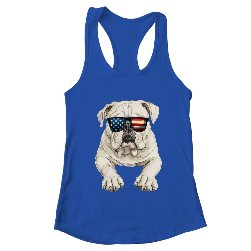 Patriotic Bulldog Dog USA Flag 4th Of July Shirt & Tank Top | teecentury