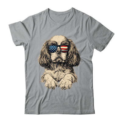 Patriotic Cavalier King Charles Spaniel Dog USA Flag 4th Of July Shirt & Tank Top | teecentury
