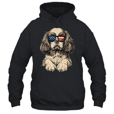 Patriotic Cavalier King Charles Spaniel Dog USA Flag 4th Of July Shirt & Tank Top | teecentury
