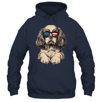 Patriotic Cavalier King Charles Spaniel Dog USA Flag 4th Of July Shirt & Tank Top | teecentury