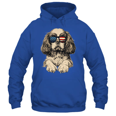 Patriotic Cavalier King Charles Spaniel Dog USA Flag 4th Of July Shirt & Tank Top | teecentury