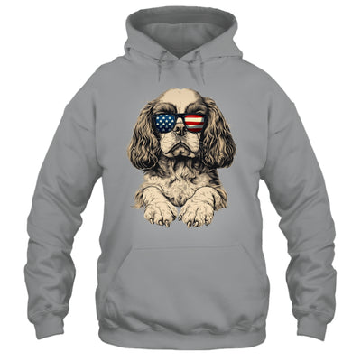 Patriotic Cavalier King Charles Spaniel Dog USA Flag 4th Of July Shirt & Tank Top | teecentury