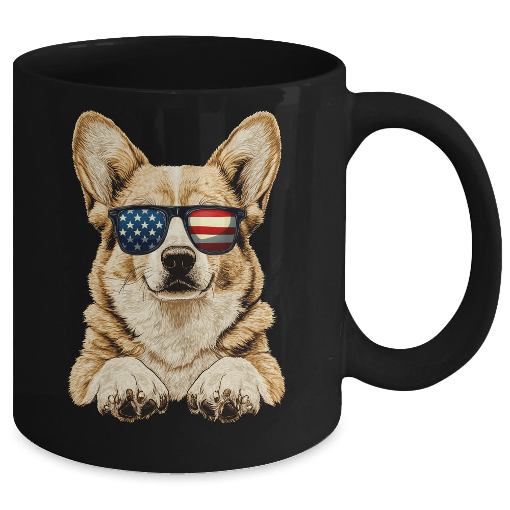 Patriotic Corgi Dog USA Flag 4th Of July Mug | teecentury