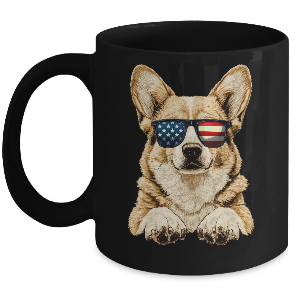 Patriotic Corgi Dog USA Flag 4th Of July Mug | teecentury