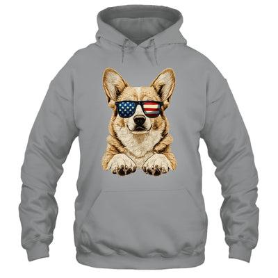 Patriotic Corgi Dog USA Flag 4th Of July Shirt & Tank Top | teecentury
