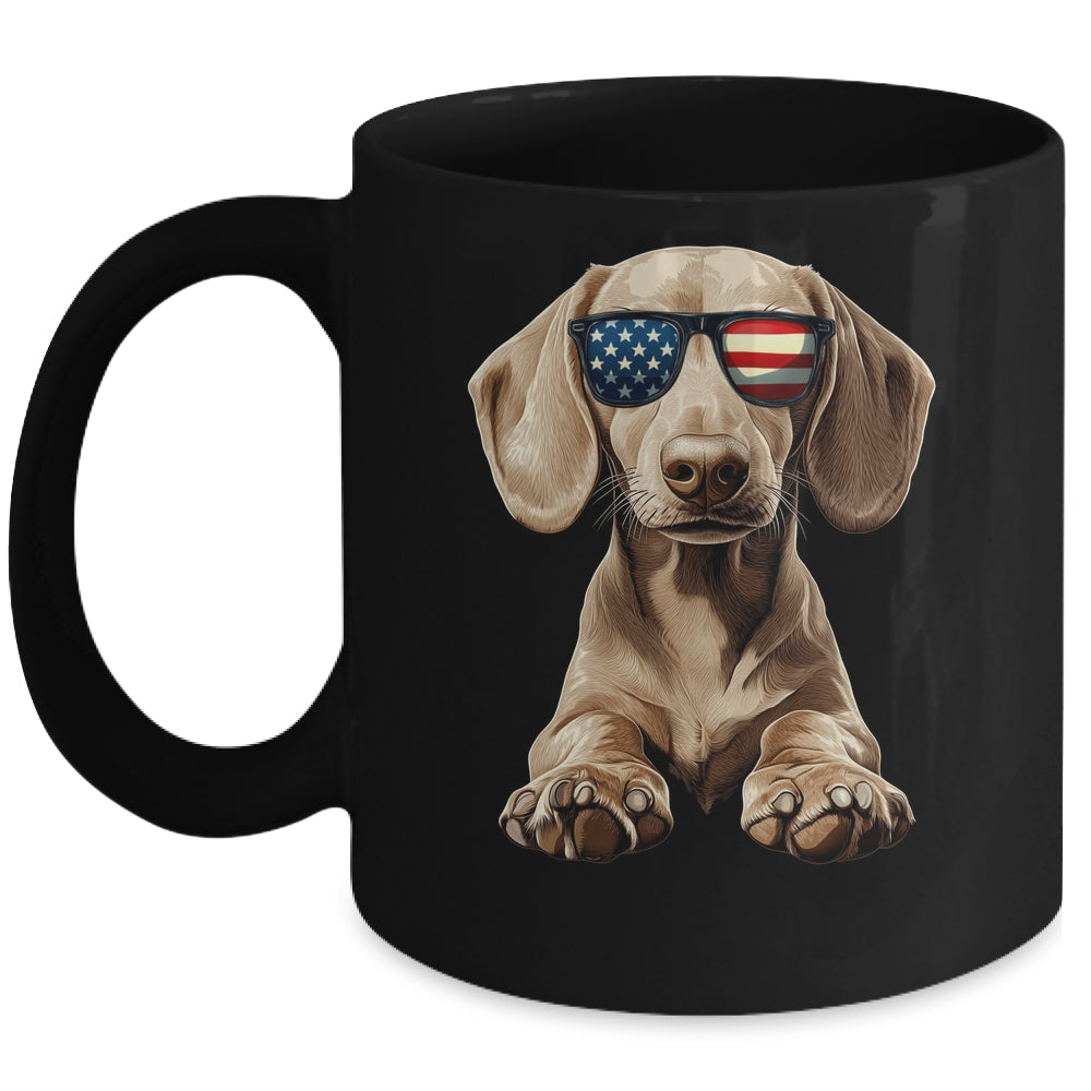 Patriotic Dachshund Dog USA Flag 4th Of July Mug | teecentury