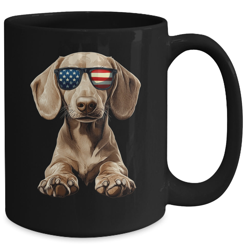 Patriotic Dachshund Dog USA Flag 4th Of July Mug | teecentury