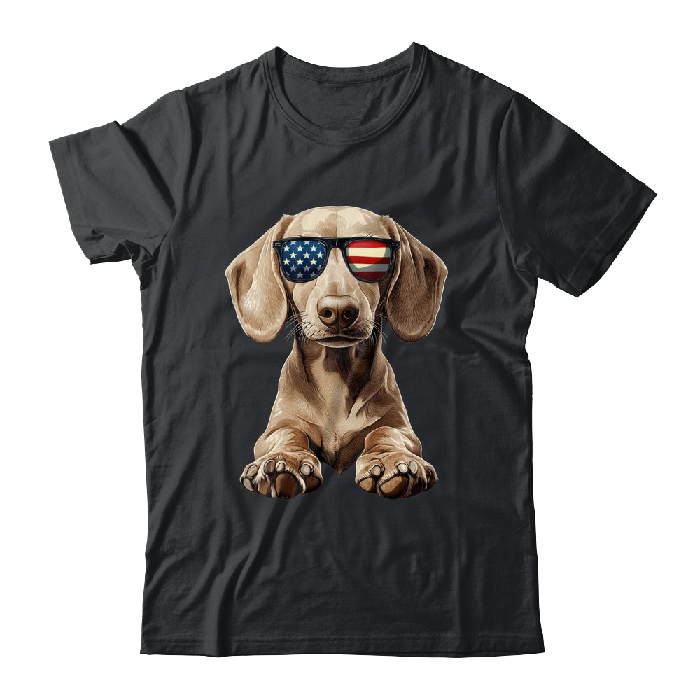 Patriotic Dachshund Dog USA Flag 4th Of July Shirt & Tank Top | teecentury