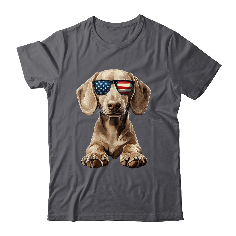 Patriotic Dachshund Dog USA Flag 4th Of July Shirt & Tank Top | teecentury