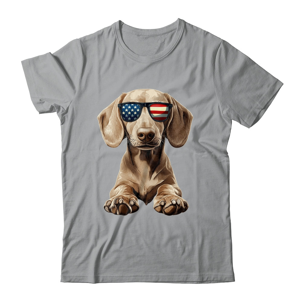 Patriotic Dachshund Dog USA Flag 4th Of July Shirt & Tank Top | teecentury