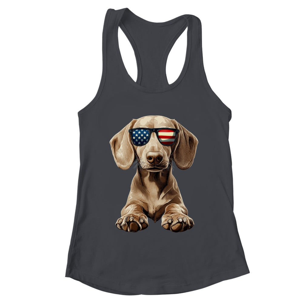 Patriotic Dachshund Dog USA Flag 4th Of July Shirt & Tank Top | teecentury