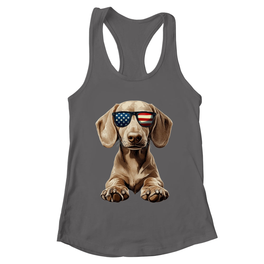 Patriotic Dachshund Dog USA Flag 4th Of July Shirt & Tank Top | teecentury