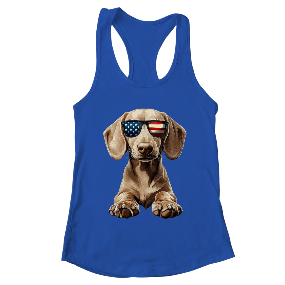 Patriotic Dachshund Dog USA Flag 4th Of July Shirt & Tank Top | teecentury