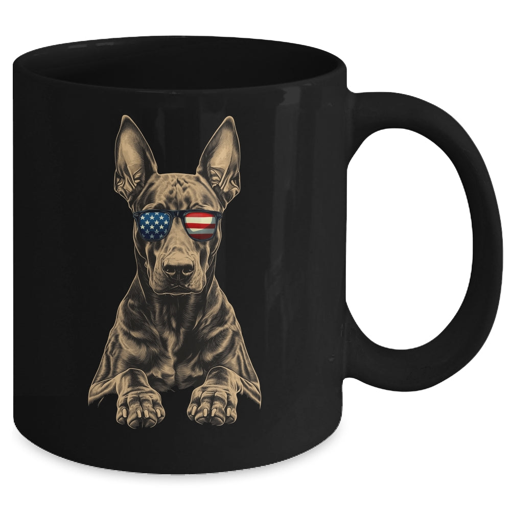 Patriotic Doberman Dog USA Flag 4th Of July Mug | teecentury