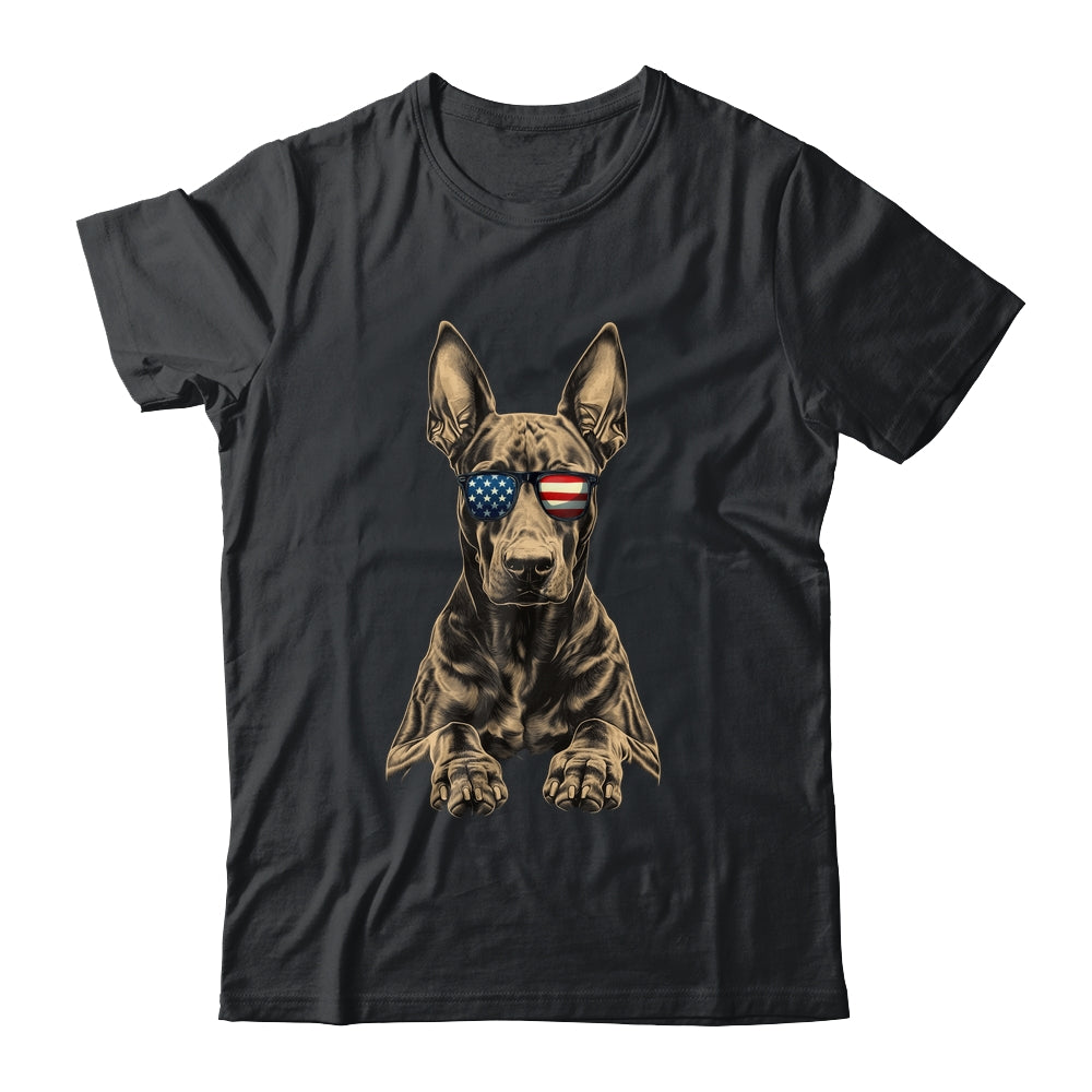 Patriotic Doberman Dog USA Flag 4th Of July Shirt & Tank Top | teecentury
