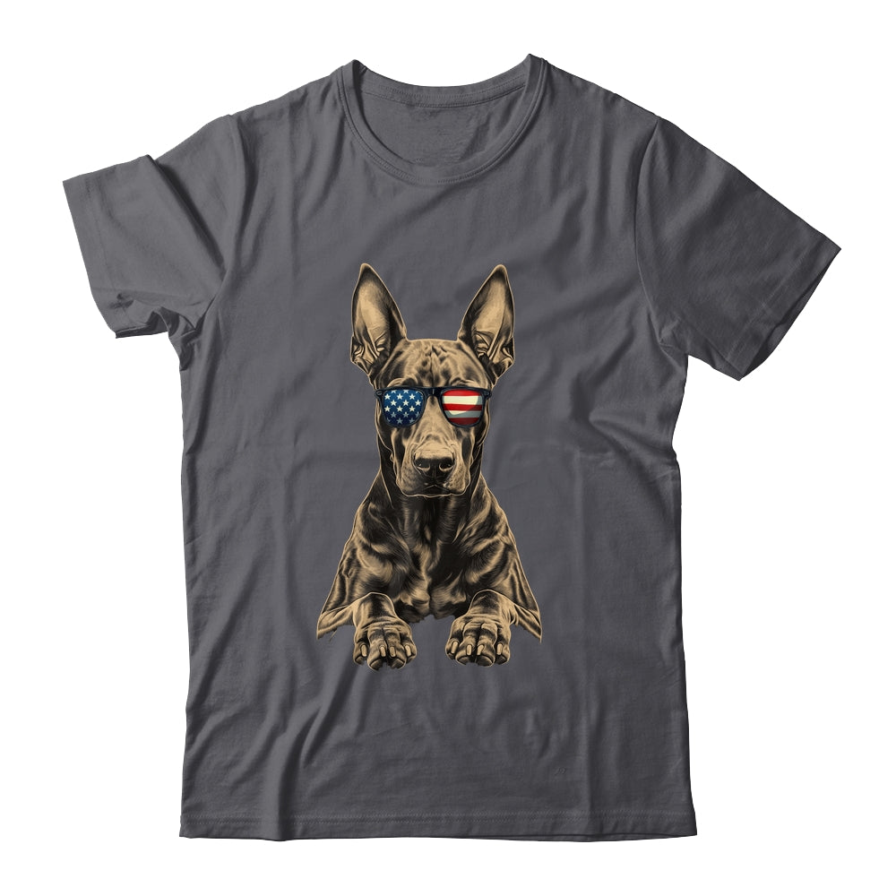 Patriotic Doberman Dog USA Flag 4th Of July Shirt & Tank Top | teecentury