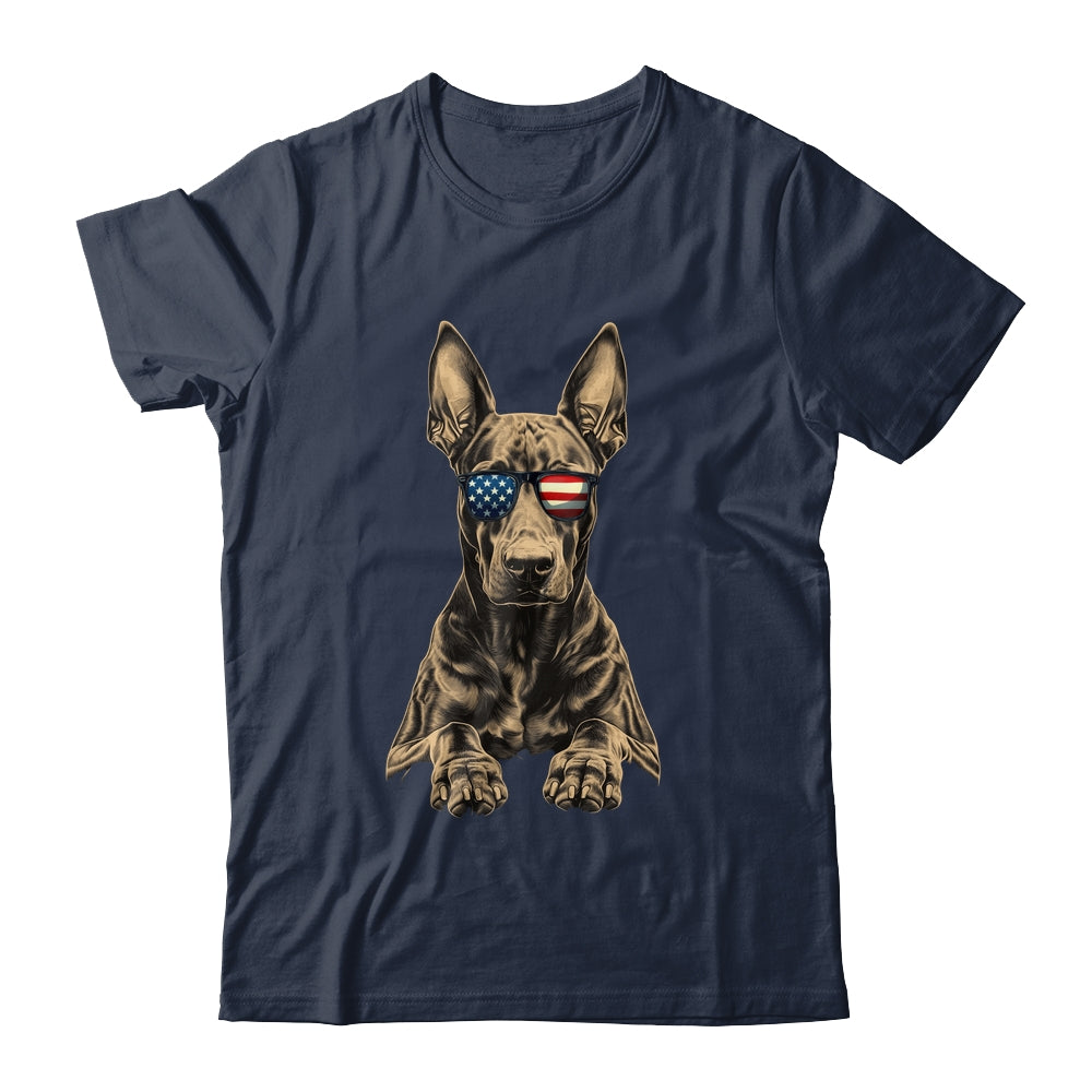 Patriotic Doberman Dog USA Flag 4th Of July Shirt & Tank Top | teecentury