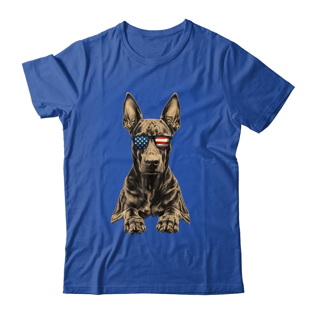 Patriotic Doberman Dog USA Flag 4th Of July Shirt & Tank Top | teecentury