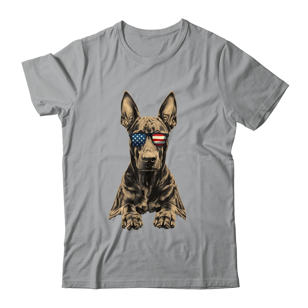Patriotic Doberman Dog USA Flag 4th Of July Shirt & Tank Top | teecentury