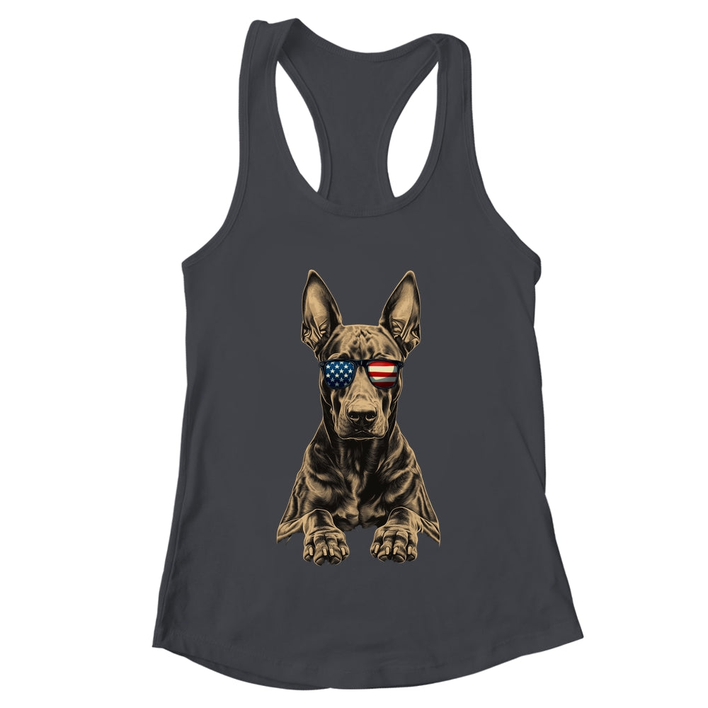 Patriotic Doberman Dog USA Flag 4th Of July Shirt & Tank Top | teecentury