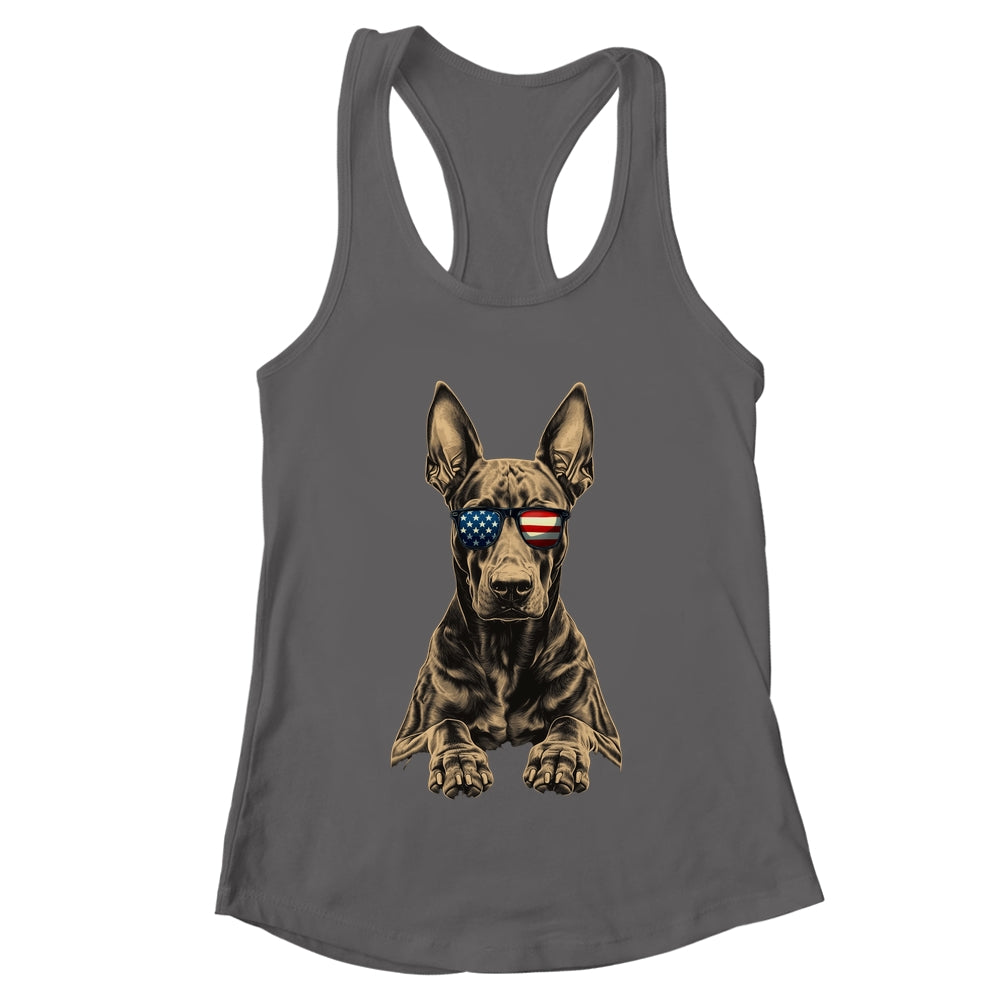 Patriotic Doberman Dog USA Flag 4th Of July Shirt & Tank Top | teecentury