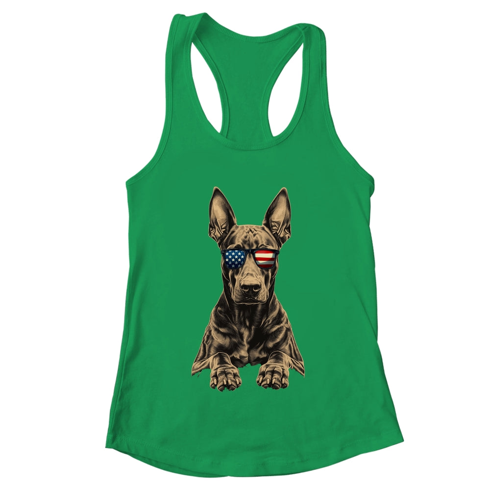 Patriotic Doberman Dog USA Flag 4th Of July Shirt & Tank Top | teecentury