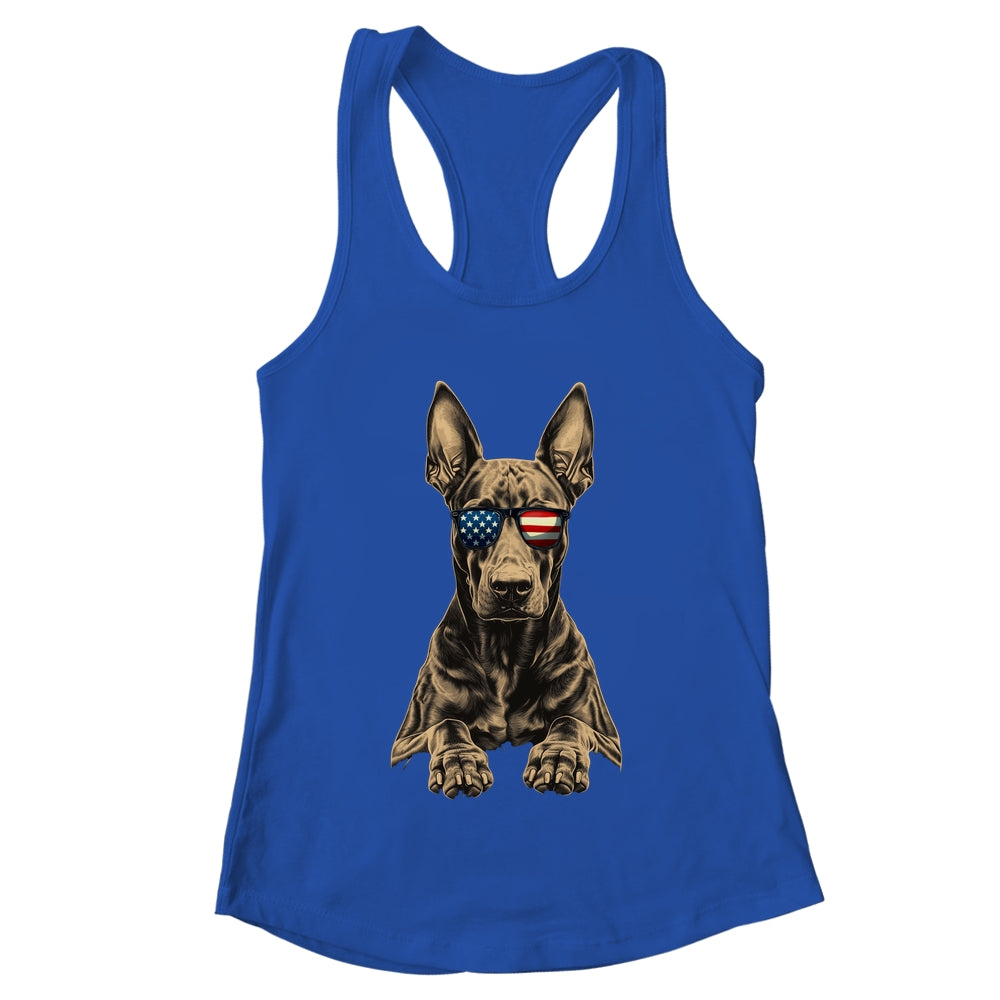 Patriotic Doberman Dog USA Flag 4th Of July Shirt & Tank Top | teecentury