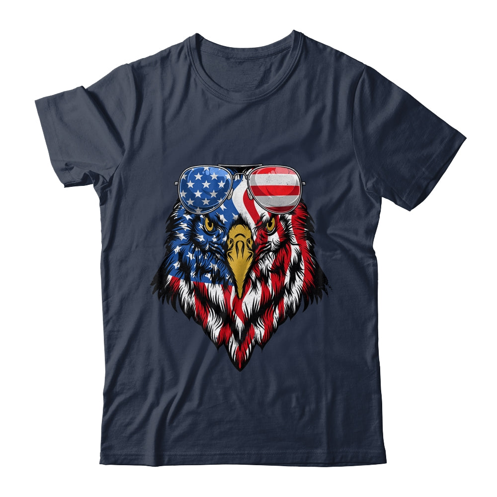 Patriotic Eagle Tee 4th Of July Sunglass USA American Flag Shirt & Hoodie | teecentury