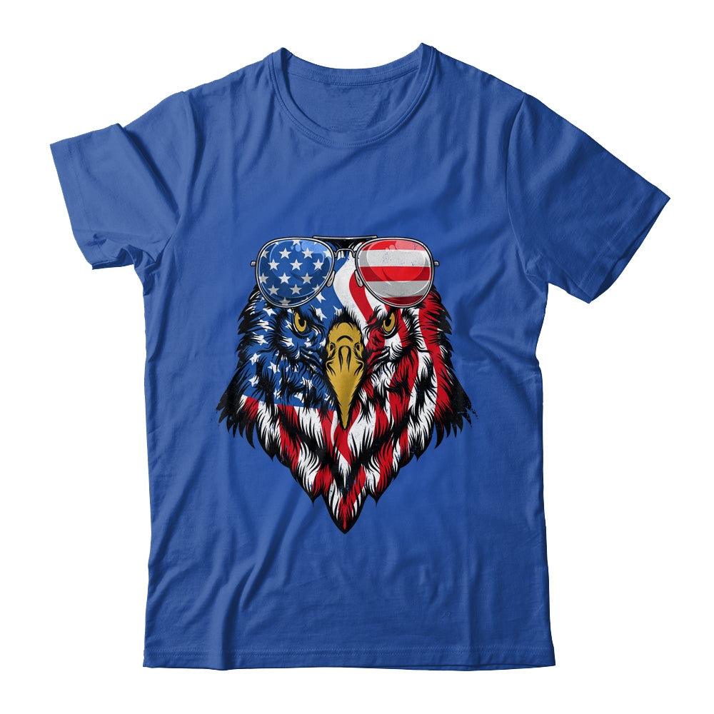 Patriotic Eagle Tee 4th Of July Sunglass USA American Flag Shirt & Hoodie | teecentury