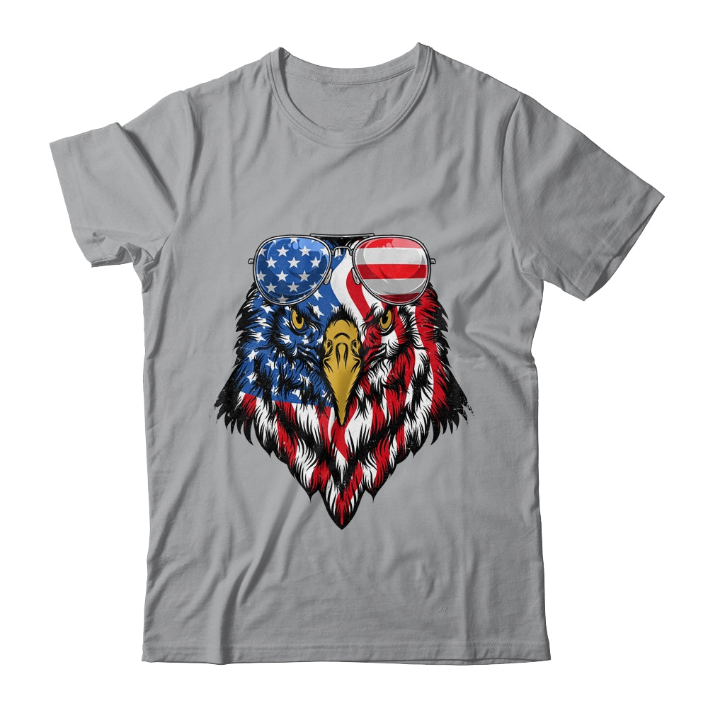 Patriotic Eagle Tee 4th Of July Sunglass USA American Flag Shirt & Hoodie | teecentury