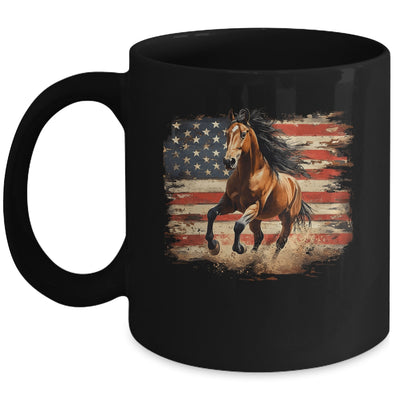 Patriotic Farm American Horse Flag Western 4th Of July Mug | teecentury