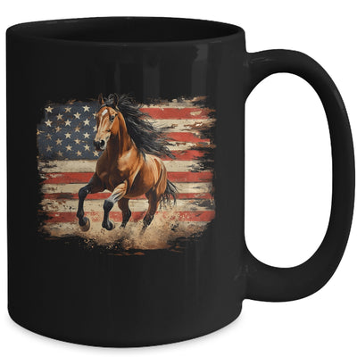 Patriotic Farm American Horse Flag Western 4th Of July Mug | teecentury