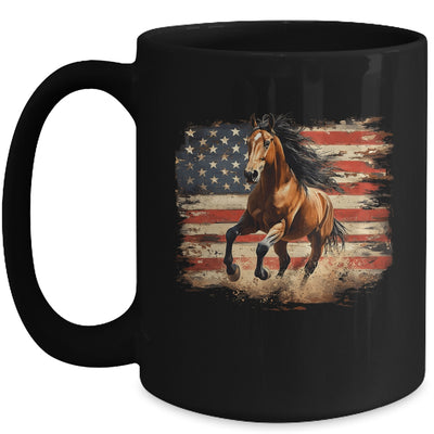 Patriotic Farm American Horse Flag Western 4th Of July Mug | teecentury