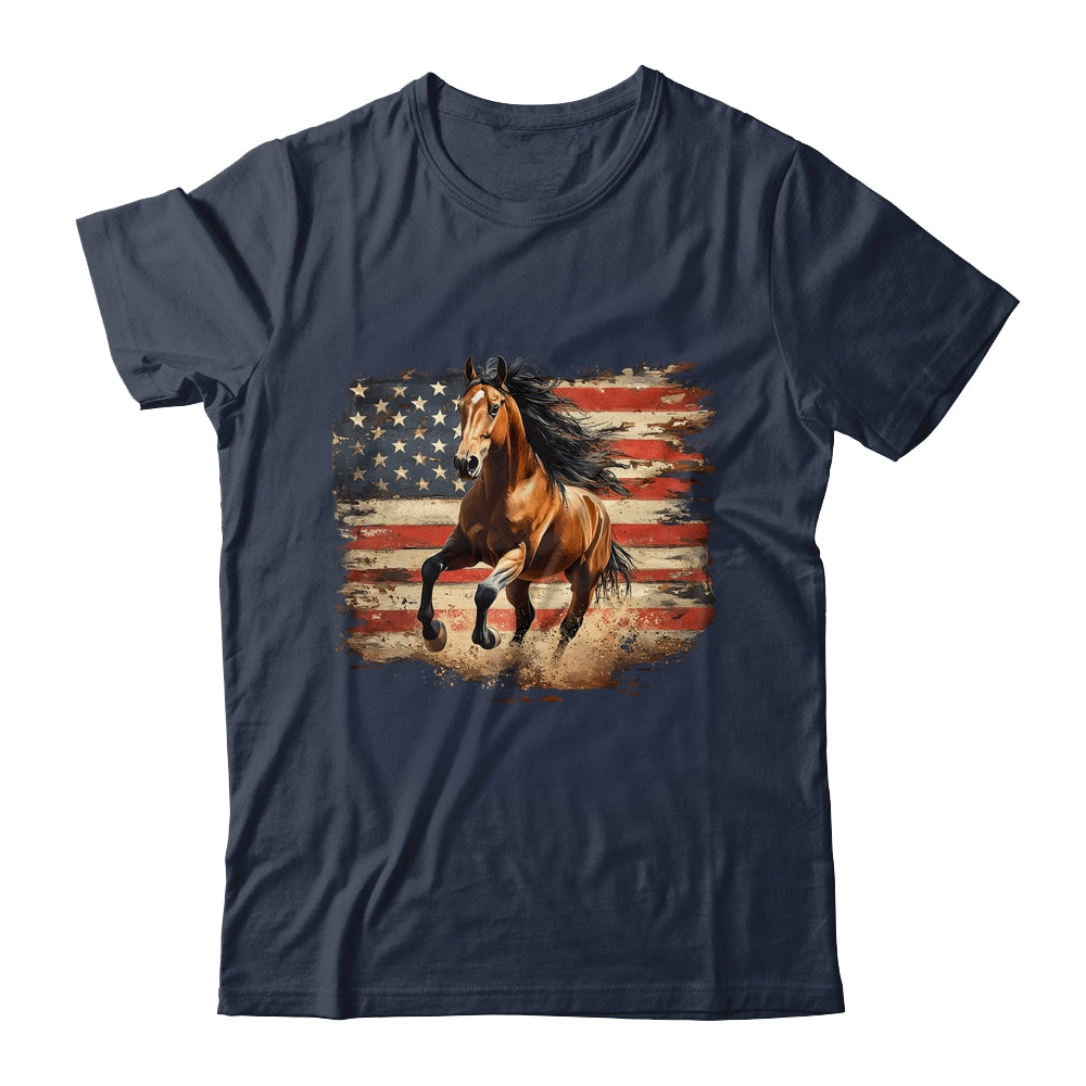 Patriotic Farm American Horse Flag Western 4th Of July Shirt & Hoodie | teecentury