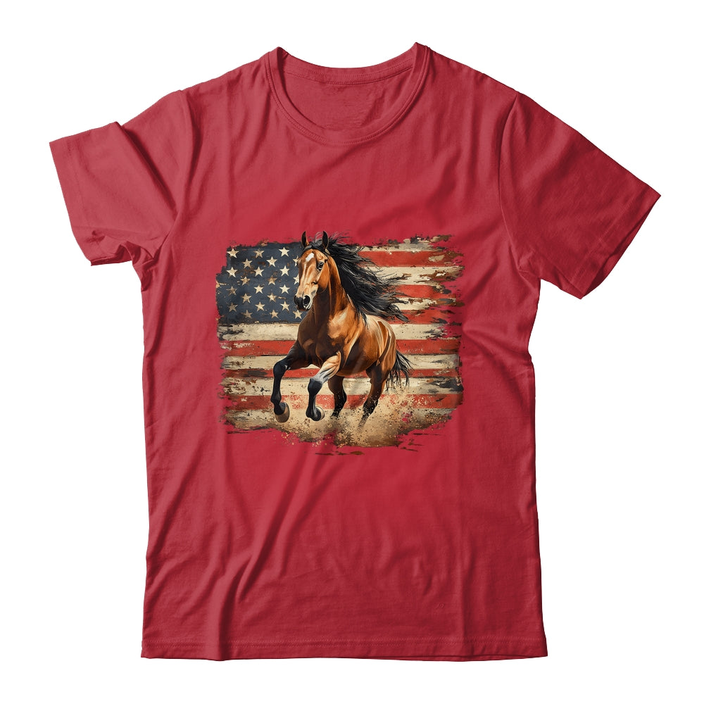 Patriotic Farm American Horse Flag Western 4th Of July Shirt & Hoodie | teecentury