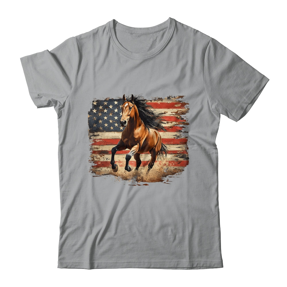 Patriotic Farm American Horse Flag Western 4th Of July Shirt & Hoodie | teecentury