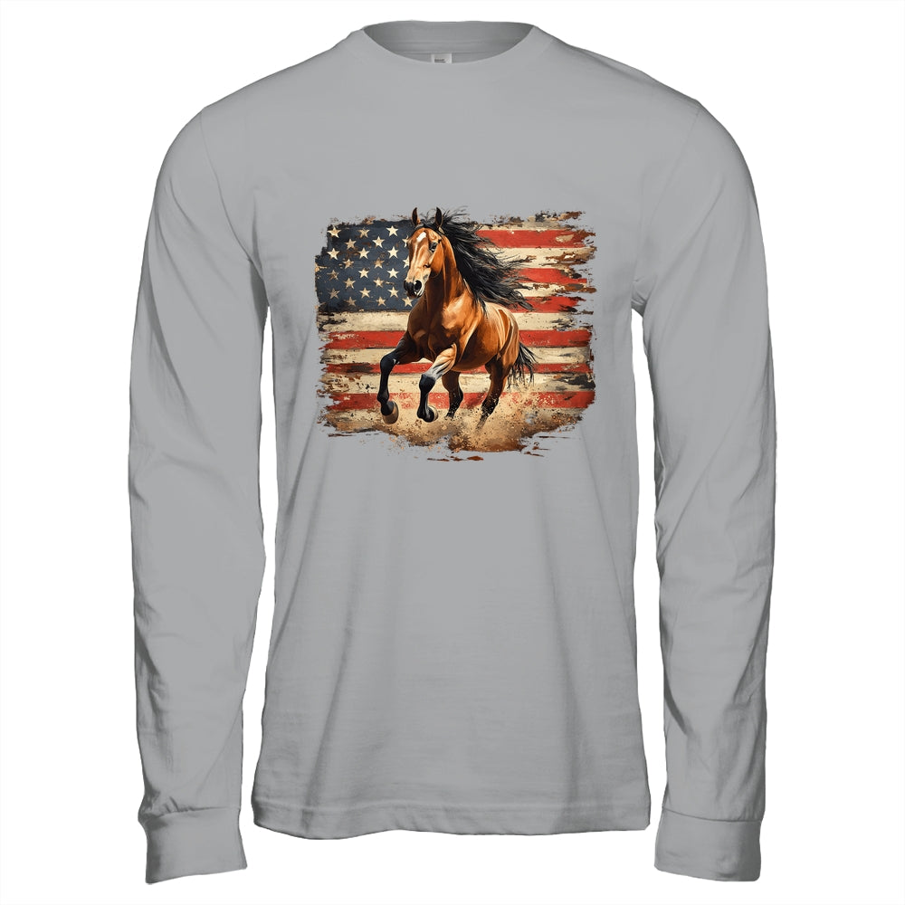 Patriotic Farm American Horse Flag Western 4th Of July Shirt & Hoodie | teecentury