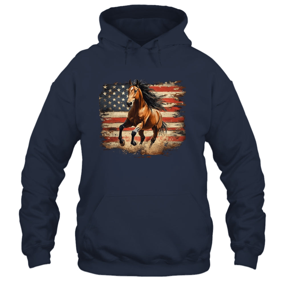 Patriotic Farm American Horse Flag Western 4th Of July Shirt & Hoodie | teecentury
