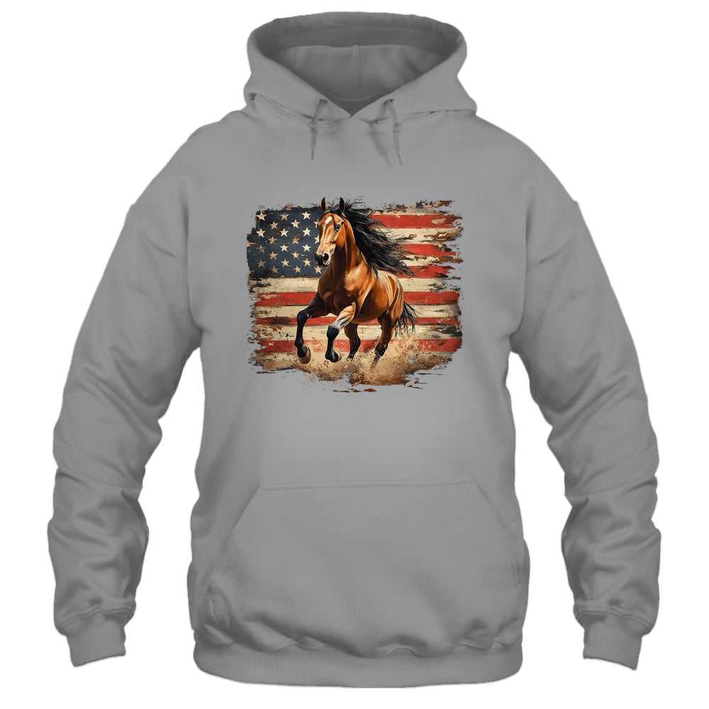 Patriotic Farm American Horse Flag Western 4th Of July Shirt & Hoodie | teecentury