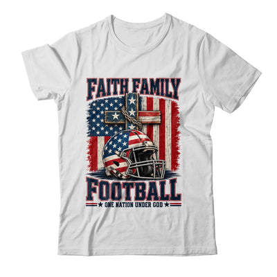 Patriotic Football Faith Family Football American Flag Men Shirt & Hoodie | teecentury
