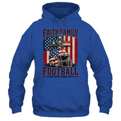 Patriotic Football Faith Family Football American Flag Men Shirt & Hoodie | teecentury