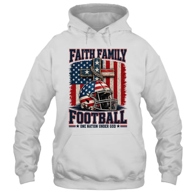 Patriotic Football Faith Family Football American Flag Men Shirt & Hoodie | teecentury