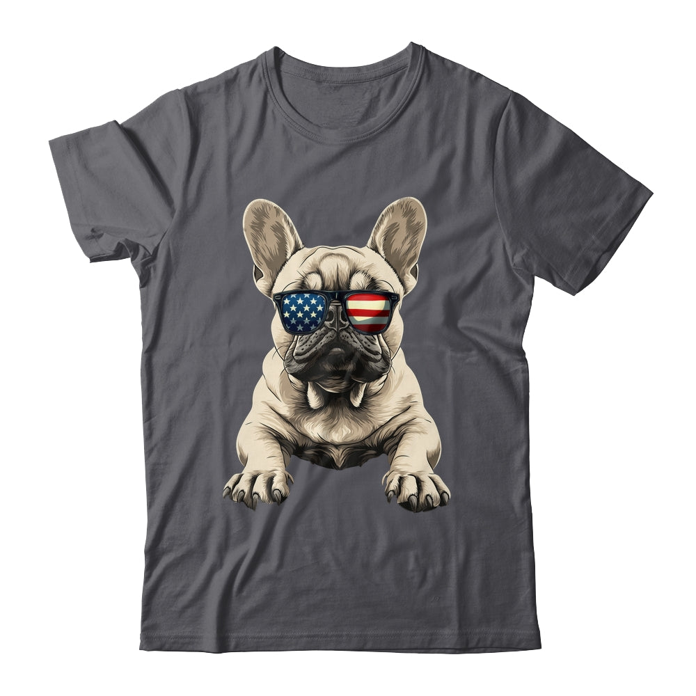 Patriotic French Bulldog Dog USA Flag 4th Of July Shirt & Tank Top | teecentury