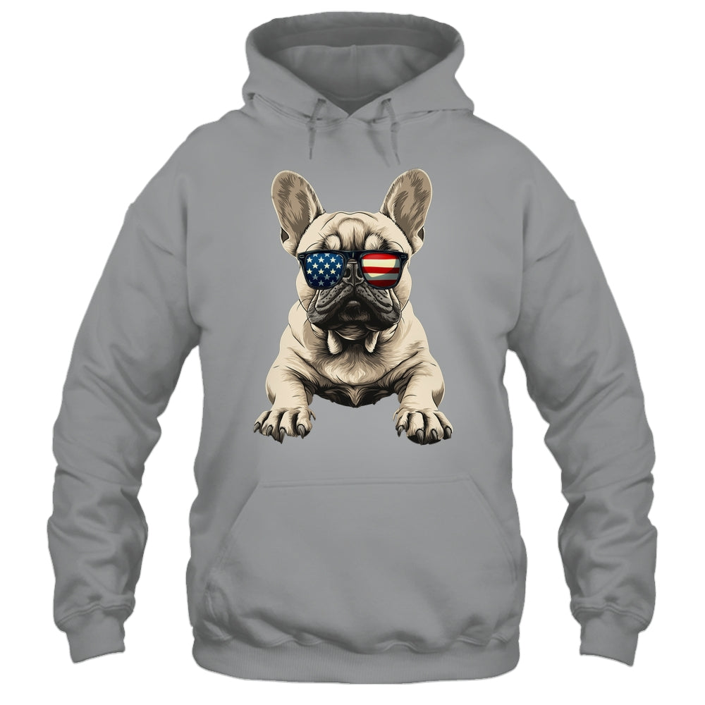 Patriotic French Bulldog Dog USA Flag 4th Of July Shirt & Tank Top | teecentury