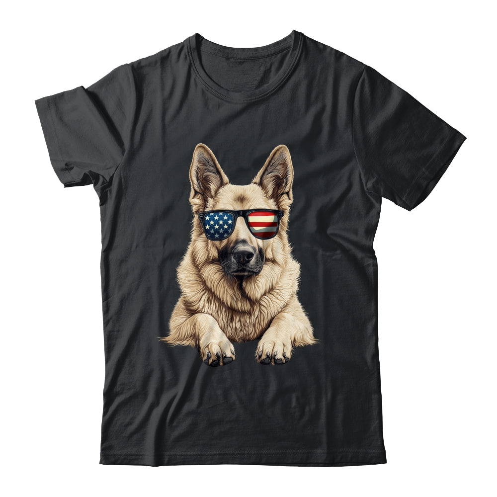 Patriotic German Shepherd Dog USA Flag 4th Of July Shirt & Tank Top | teecentury