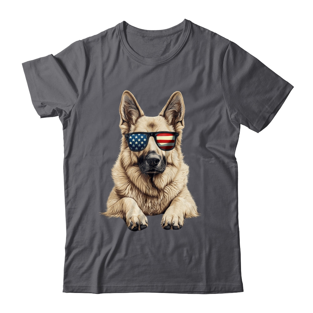 Patriotic German Shepherd Dog USA Flag 4th Of July Shirt & Tank Top | teecentury