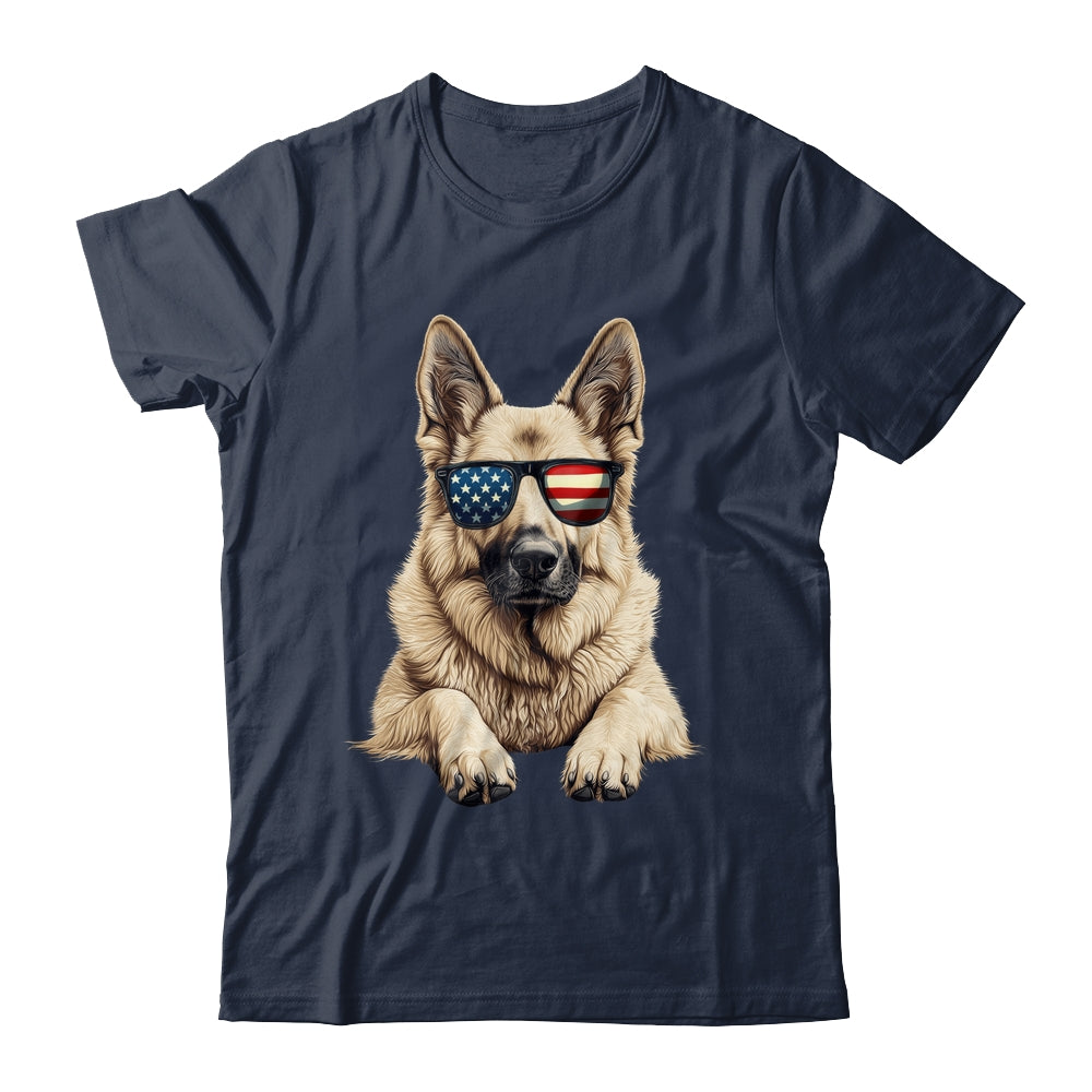 Patriotic German Shepherd Dog USA Flag 4th Of July Shirt & Tank Top | teecentury