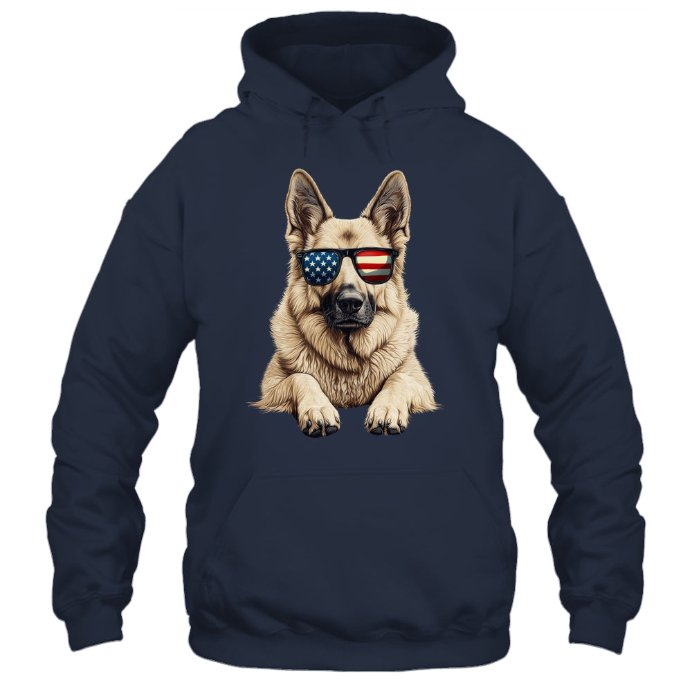 Patriotic German Shepherd Dog USA Flag 4th Of July Shirt & Tank Top | teecentury